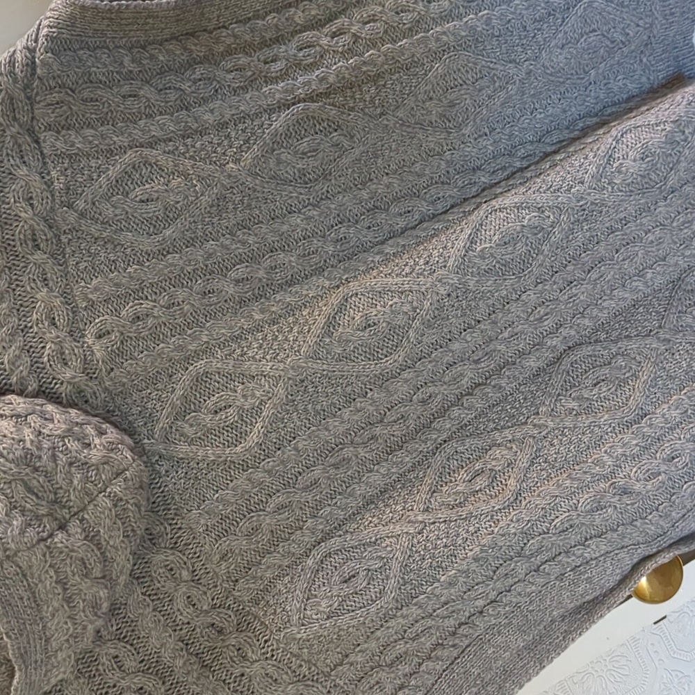 Aran Craft Merino Wool Button Cape Poncho - Picture 12 of 16